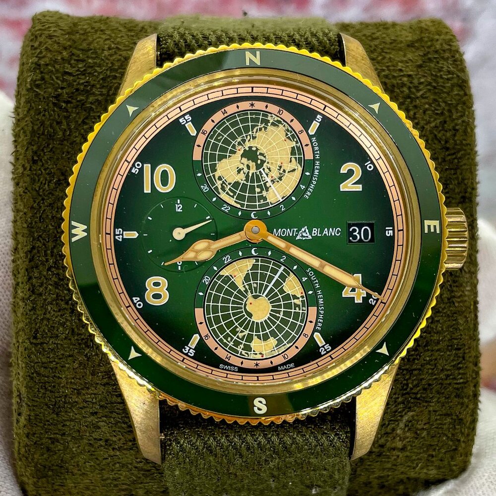 Montblanc 1858 Geosphere Limited Edition Bronze Green 42mm MB119909 - Full Set